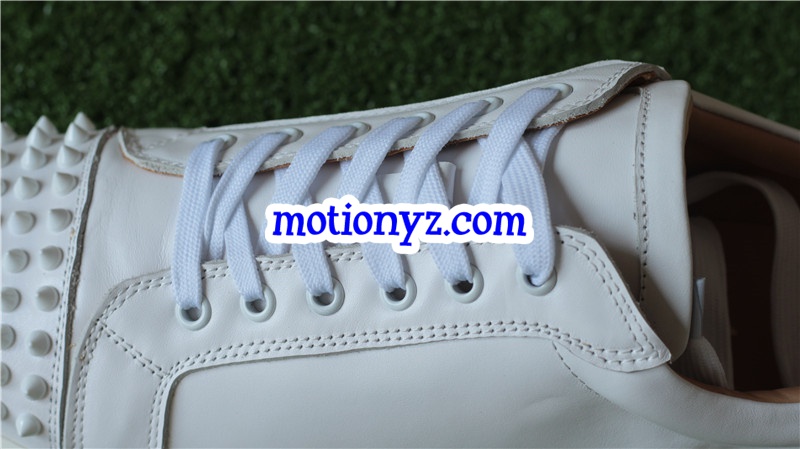 Christian Louboutin Louis Spikes Flat White
